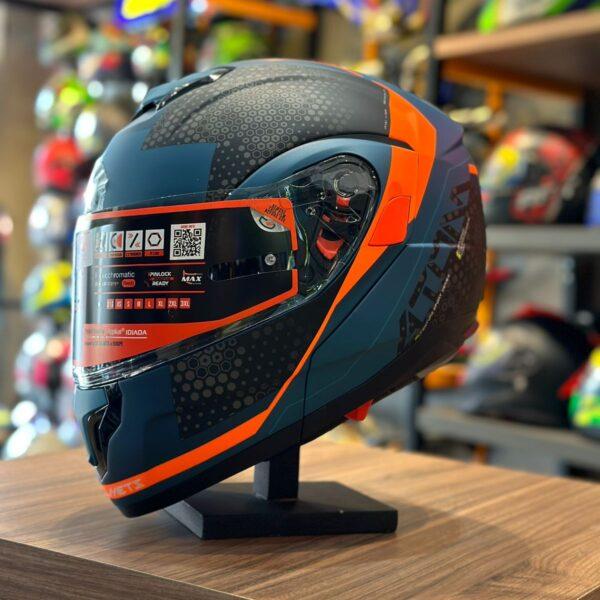 Casco abatible MT azul Naranja