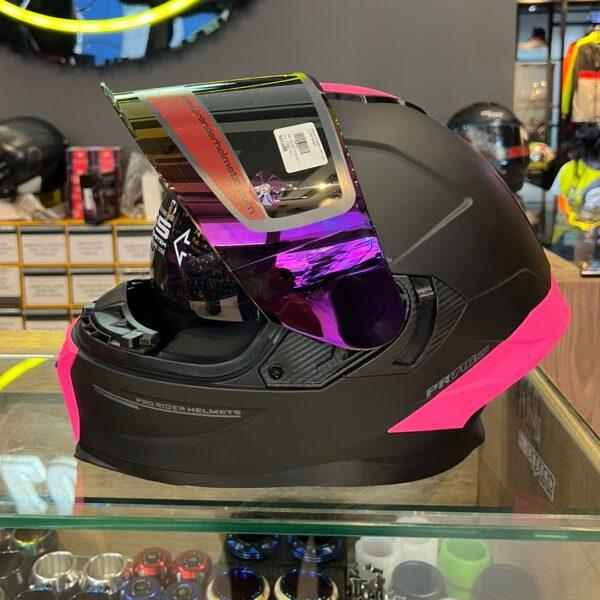 Casco integral ProRider 716 negro Fucsia
