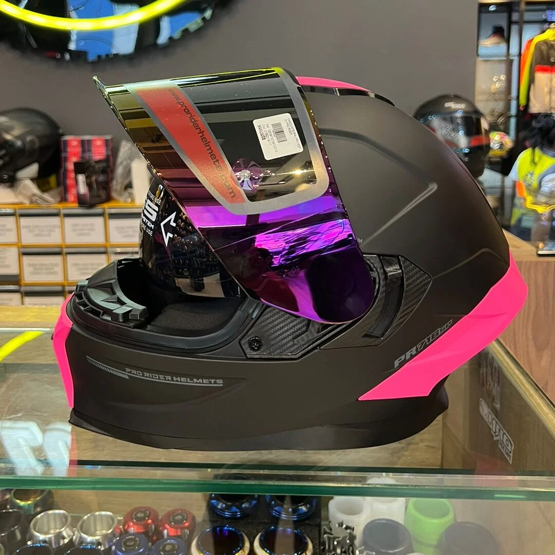 Casco integral ProRider 716 negro Fucsia