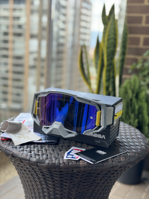 Gafas Cross 100 Gris lente Azul