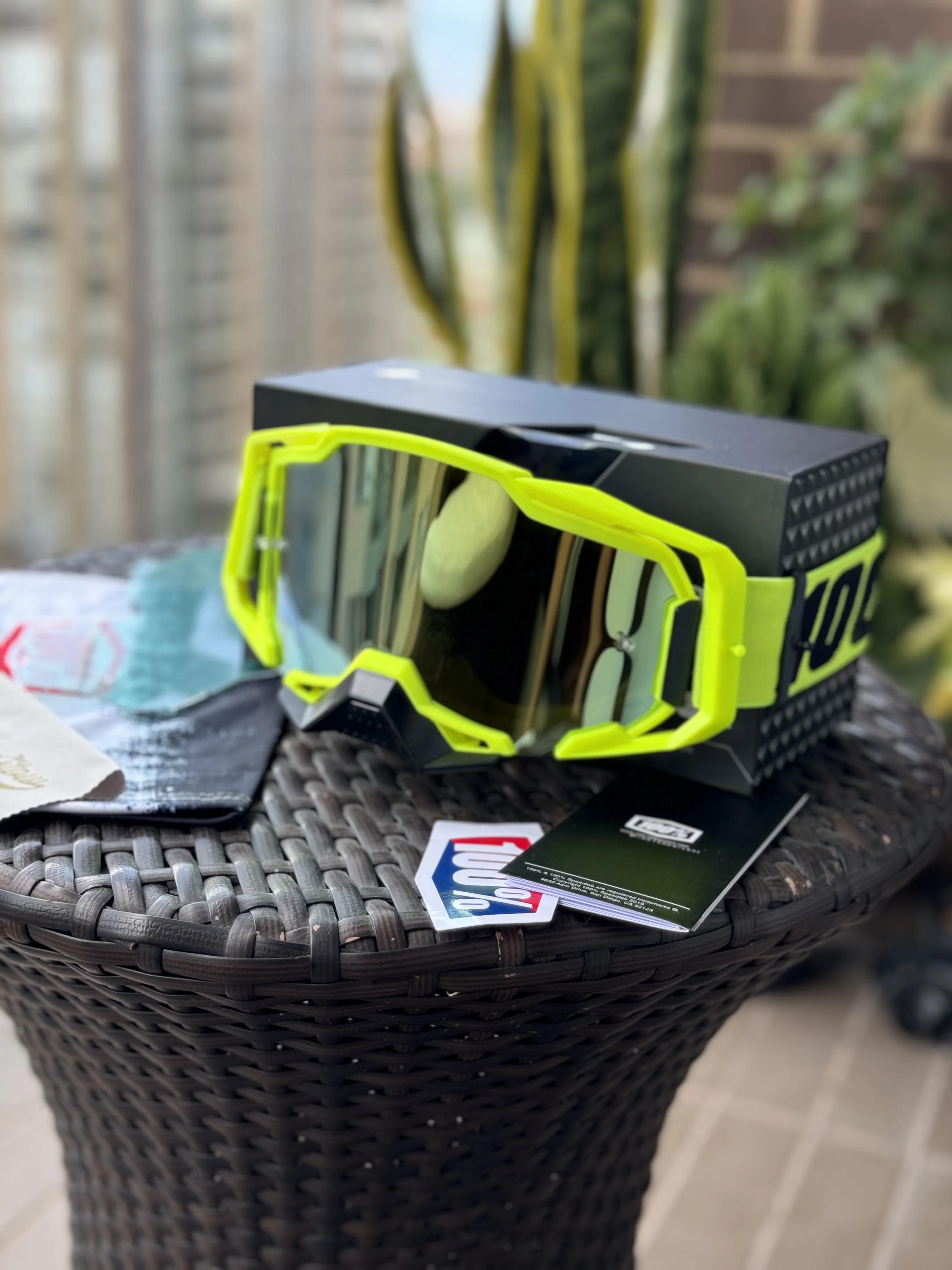 Gafas Cross 100 Verde Neon