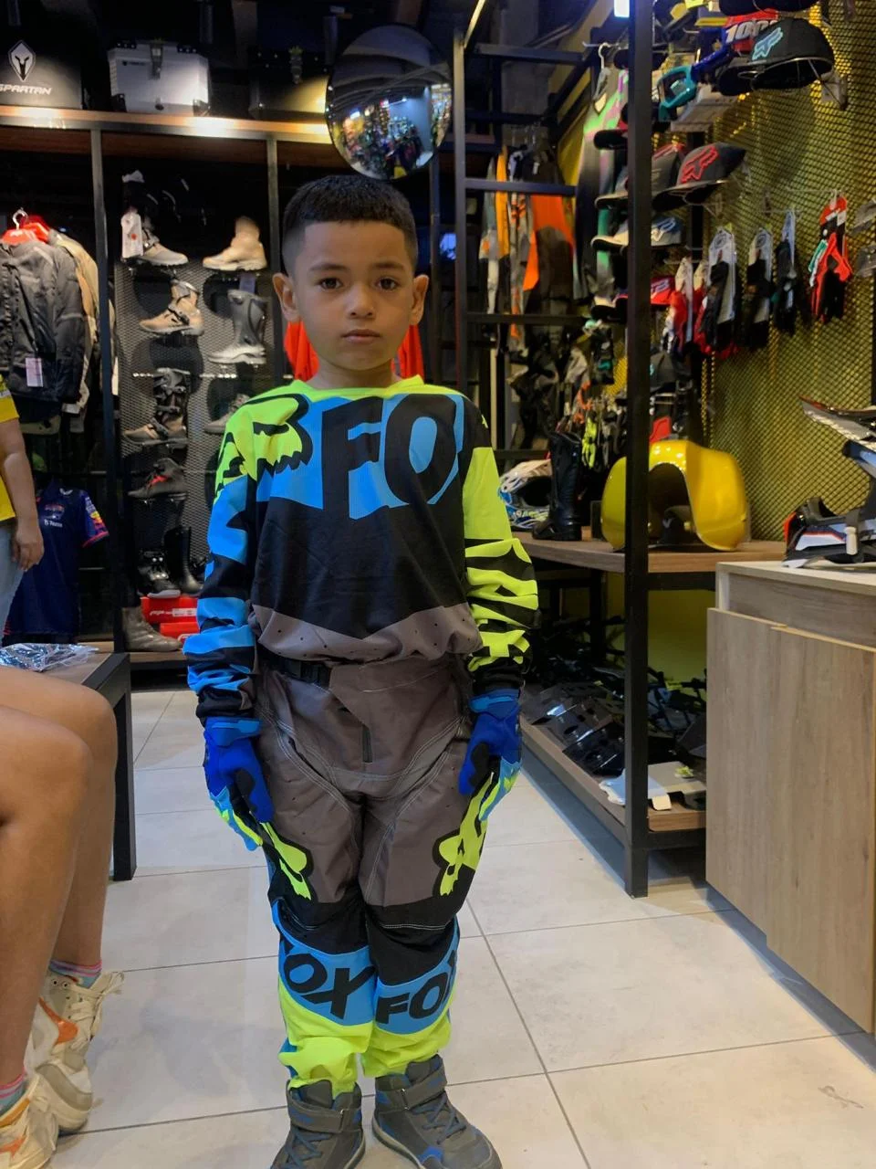 Traje Fox Niño, azul verde