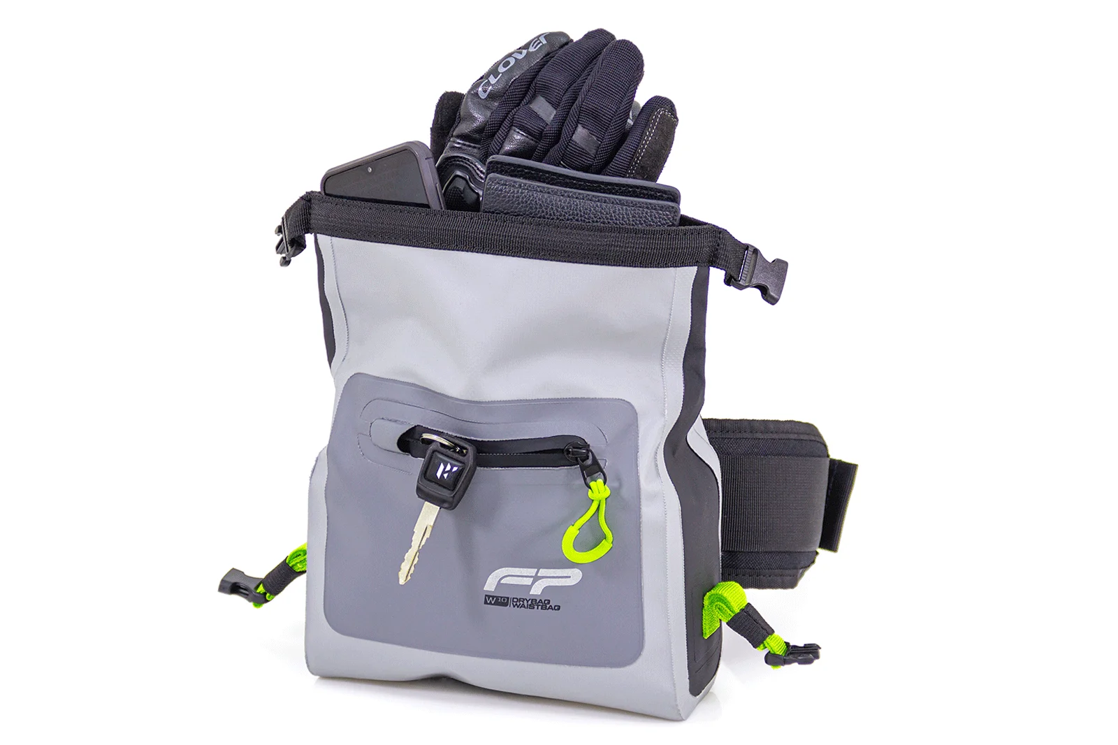 rinonera impermeable dry bag w10 fp gris neon - Image 3